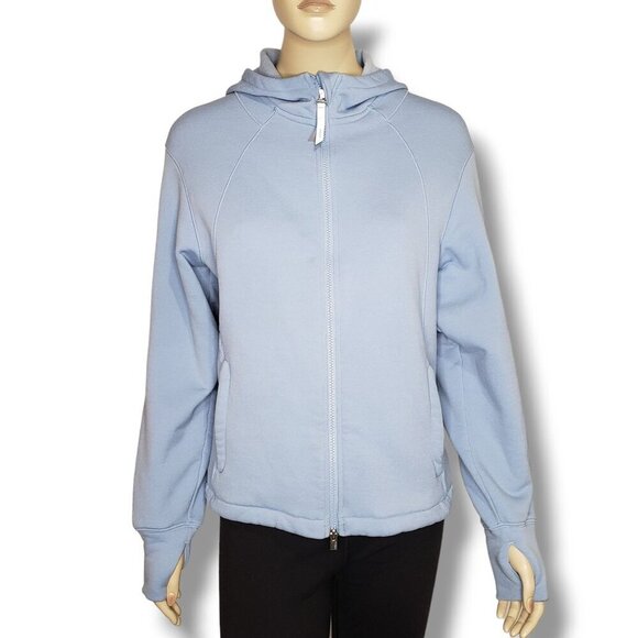 Athleta Altitude Polartec Jacket Womens Small Heron Blue Hoodie - Picture 1 of 12